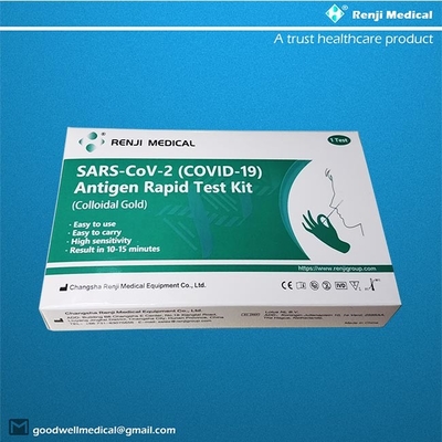 Renji Rapid sars-cov-2 (COVID 19 de Uitrustings (Colloïdaal Goud) Neuszwabber) van de Antigeen Snelle Test