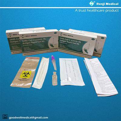 Renji Rapid sars-cov-2 (COVID 19 de Uitrustings (Colloïdaal Goud) Neuszwabber) van de Antigeen Snelle Test