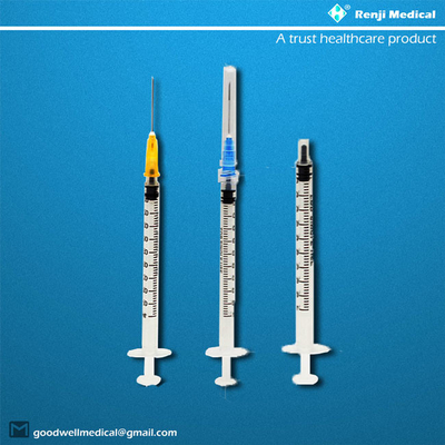 CE/ISO beschikbare Medische Verbruiksgoederenspuit met Naald1ml Volume