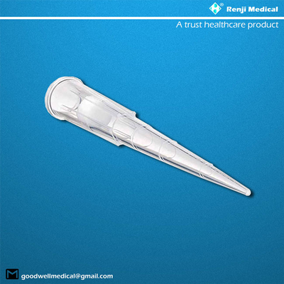 De ultra duidelijke Uiteinden van de polypropyleen Steriele Pipet, 200 Microliter-Pipetuiteinden